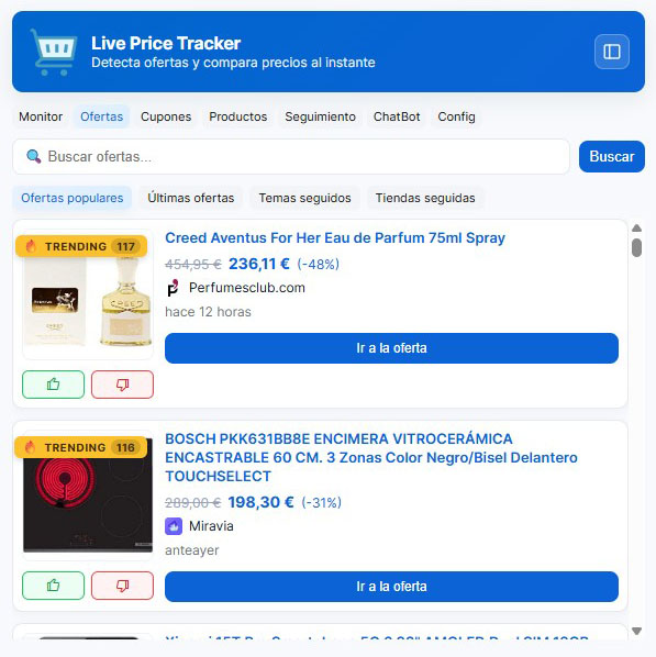 Captura 3 de Live Price Tracker