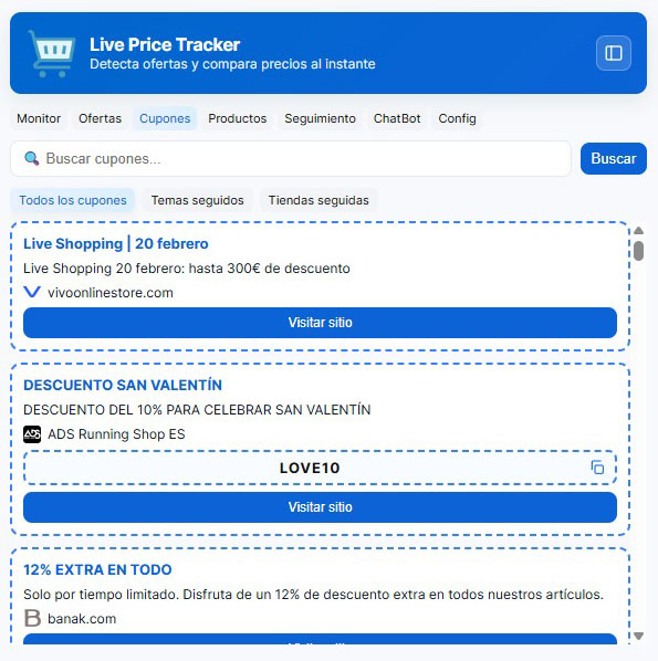 Captura 4 de Live Price Tracker